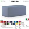 SEIPO TENDER TN0007 Pouf 2 posti attesa imbottito Base piedini nylon scomparsa SEIPO ECOPELLE D2