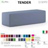 SEIPO TENDER TN0009 Pouf 3 posti attesa imbottito Base piedini nylon scomparsa SEIPO ECOPELLE D2