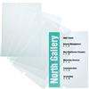 Durable 483719 - Crystal Sign Refill, fogli traslucidi microperforati, f.to 297x420 mm, trasparente, confezione da 10 fogli (20 inserti)