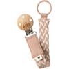 Bibs - Pacci Braid Clip Universale Per Ciuccio Rosa/Avorio