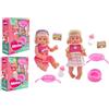 GLOBO S.P.A. Baby Elisa Bambola Beve e Bagna 40 cm con Accessori Assortiti 41107