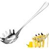 Healvian Cucchiaio per spaghetti in acciaio inox con denti, cucchiaio per pasta, mestolo per pasta, spaghetti, forchetta per pasta, lavabile in lavastoviglie