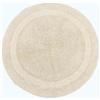 HOMESCAPES Tappetino da bagno rotondo, lussuoso, 1600 g/m², extra morbido, 100% cotone, reversibile, antiscivolo, lavabile, super assorbente, ad asciugatura rapida, colore: crema, 80 cm