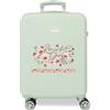 MOVOM Valigia da cabina Movom Romantic Girl Green 38x55x20 cm ABS rigido Chiusura a combinazione laterale 34L 2 kg 4 doppie ruote Bagaglio a mano