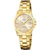 Festina SWISS MADE Orologio Donna Analogico in Acciaio Inossidabile 316L Oro - Movimento al Quarzo - Vetro Zaffiro Resistente - Impermeabile 10 ATM - Data F20050/2 Classic Steel