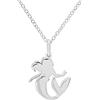 Disney Little Mermaid Ariel Sterling Silver Pendant Necklace, 18