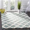 SAFAVIEH Tappeto Shag per Soggiorno, Sala da pranzo, Camera da letto - Dallas Shag Collection, A Pelo Lungo, Sabbia e avorio, 122 X 183 cm