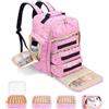 Hautton Unghie Polish - Borsa portaoggetti extra grande per 126 bottiglie di smalto per unghie, accessori per lampada, borsa da viaggio per manicure - rosa