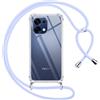 Pnakqil Cover per Oppo A6 Pro 5G/4G con Cordino, Trasparente Custodia con Laccio Tracolla Cellulare Girocollo Collana Protettiva per Oppo A6 Pro 5G/4G 6.57, Viola