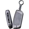 TECART Custodia portachiavi per BMW serie 3, 5, 7, I7, G70, G81, G60, G68, M3, X1, X4M, F98, X5, F95, G05, G18, X6, F96, G06, X7, G07, XM, G09, in pelle, custodia portachiavi C, grigio