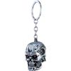 Generic Portachiavi Terminator Cyborg Skull spazzolato grigio