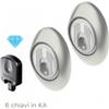 Disec 2 Defender magnetici MAG3G Diamond SUPERTOP H.25 6 chiavi in KA 3GD2ST-25D1 Cromo satinato