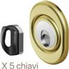 Disec Defender magnetico Monolito MR503 Atra a molla H.20 5 chiavi Ottone lucido