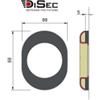 Disec Spessore sottoplacca alluminio nero Art.A2073FN