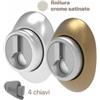 Mottura Defender magnetico a ghiera 8-14 mm DF48 4 chiavi inestraibili Cromo satinato