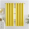 DUALIFE Set di 2 tende isolanti termiche oscuranti con occhielli, per camera da letto, 160 x 132 cm (lunghezza x larghezza), giallo (Illuminating Yellow)