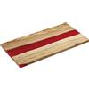 Zassenhaus Tagliere rosso in legno d'ulivo e resina, 45 x 22 x 1,5 cm, tavola di alta qualità fatta a mano dal design unico, ideale per servire con stile e presentazione di cibo