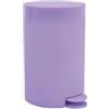 MSV - Osaki Cosmetic Bin - 3 Litri - Coperchio - Pattumiera a pedale per WC e bagni - Compatta - Spazio ridotto - con contenitore interno rimovibile - Lavanda opaca