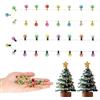 TAXTYHRE Accessori Casa Bambole Miniatura, 2 Pezzi Luci Fatate in Miniatura, Luci Natale La Casa Delle Bambole, Mini Albero di Natale, Decorazione del Giardino in Miniatura, 1M (Stile 3)