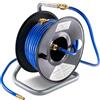 Poppstar Avvolgitubo manuale per aria compressa in PVC (20m + 1,5m, diametro (6 x 11,5 mm)), attacchi 1/4 di pollice BSPT