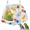 Fnaobai Letto per uccelli per gabbia, caldo nido invernale, amaca con gancio per appenderlo, accessorio per piccoli uccelli, parrocchetti, calopsitte, calopsitte, conuri, criceti (beige, S)