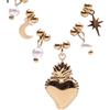 Enrico Coveri Collana Donna Cuore Sacro, Collanina in Acciaio Gold
