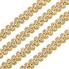 FINGERINSPIRE 20 Yards 12mm Metallic Treccia Pizzo Trim Fatto a Mano Verga d'oro Millepiedi Treccia Trim Artigianato Fodera Bianca Decorativa Trim con Carta per Tenda Fodera