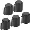 QUARKZMAN Manopole per Potenziometro in Bakelite 13x15.5mm, Tappo per Controllo del Volume per Chitarra Basso, Foro da 6mm con 5 Pezzi di Vite di Fissaggio, Nero, Set da 5 Pezzi