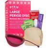 Pixie Cup Disco mestruale morbido - classificato 1 per la maggior parte dei dischi mestruali riutilizzabili - stelo rimovibile - usura per 12 ore - silicone di grado medico - alternativa a tamponi,
