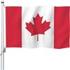 Aoihrraan Canada Bandiera Canadese 80x120cm Doppio Lato Colori Vivaci Bandiere a Foglia D'acero Esterni Celebrazione Portico Bandiere Nazionali con 4 Robusti Occhielli Cuciti Macchina Precisione
