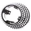 FSA CORONA DH BCD 104 MM 4-FORI 1 X 9V - 36 DENTI, NERO ARGENTO, WB168, SPESSORE 3 MM