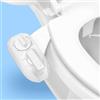 LUXE Bidet NEO 320 Plus - Sedile WC meccanico per bidet con acqua calda di nuova generazione, con innovative cerniere EZ-Lift, doppi ugelli e modalità autopulente a 360° (bianco)