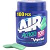 Vigorsol Air Action, Chewing Gum, Gusto Menta, Senza Zucchero, Senza Glutine, Barattolo da 100 Gomme da Masticare, Ideale per una Freschezza Intensa a Portata di Mano