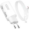 ASKUBSKU 100W Caricatore Mini e Cavo USB C per Xiaomi Redmi Note 15 Pro+ POCO X8 Pro Max F8 Pro F8 Ultra 5G,Rapida Ricarica Adattatore di Spina e 1Metro Cavo Tipo C 6A per Xiaomi 17 Pro Max 17 Ultra,Viaggio