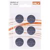 REY Pack 6 Batterias CR2032 3V, Batteria a Bottone al Litio