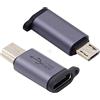 NFHK 2 pz/lotto USB-C USB2.0 Tipo C Femmina a Micro Mini USB Maschio Adattatore di Alimentazione 480Mbps Dati con Fori Catena
