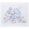 VALENTI & CO. - Disney Topolino - Quadro in legno stampato 45x39 cm con dettagli in argento - Decorazioni da parete, Idea Regalo neonato o Regalo Battesimo per cameretta bambino