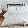 furn. Duvet Day Snow Crystal Set Copripiumino (Bianco - Singolo) | Estremamente Morbida Trapuntata Accogliente Invernale Fiocco Di Neve Biancheria Da Letto Facile Da Curare
