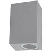 Applique Rettangolare Bidirezionale IP65 - GU10 Grigio