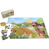 ZazzyKid Fattoria Animale Puzzle da pavimento per bambini, 48 pezzi puzzle per bambini dai 3 ai 5 anni, giocattolo educativo prescolare, regali per bambini dai 4 agli 8 anni