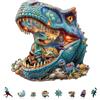Jigfoxy Puzzle in Legno per Adulti, Puzzle di Dinosauri in Legno per Adulti, Unico Puzzle di Animali in Legno, Regali di Natale per Famiglia e Amici L-34 * 32,8cm-230pz