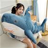 JULAN Squalo gigante di peluche, 80-100 cm, morbido giocattolo di squalo di peluche, cuscino decorativo per cameretta dei bambini, regalo per la camera da letto (99 cm)