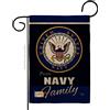 Breeze Decor Bandiera da giardino in iuta con orgoglio della marina - Forze armate USN Seabee Stati Uniti militari americani veterani pensionati ufficiale - Decorazione per la casa piccolo regalo da cortile su