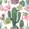 VEELIKE Carta da Parati Cactus Fenicottero Rosa Pellicola Autoadesiva Fiori Fotomurali Succulenti Carta Adesiva Cucina Lavabile Bagno Soggiorno Camera da Letto Rotolo Adesivo per Mobili 44.5cm×300cm
