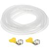 PATIKIL Tubo PVC, 10mm ID x 12mm OD x 5m Tubo Flessibile Trasparente in Plastica con 2 Fascette Stringitubo, Tubi Silicone Gomma per Acquari Industriali Multiuso in Vinile