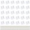 PATIKIL Staffe Angolari In Plastica 19x19x33mm, Confezione Da 30 Pezzi Supporto A L Per Mensole Angolari Con Viti Per Fissare Cassetti Scaffali Armadi Cornici, Bianco