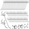 Yudobliss 60 Pezzi di Supporto per Supporto per Utensili Metal, Intervallo di Accessori 3cm Pegboard, Diametro 3mm Ganci Pegboard, Ganci Metallo Pegboard Ganci, per Scaffali di Supermercati, Officine