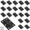 TAICHEUT 20 pezzi/10 paia di cerniere per porte da 7,6 cm, 75 x 50 mm, in acciaio inox, con viti, cerniere con cuscinetti a sfera per casa, porta in legno