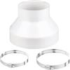 Noaxylic Riduttore di Tubo Condotto, Adattatore per Condotto Tondo, Riduttore da 150 mm a 100 mm per la Riduzione dei Condotti, con 2 Fascette in Acciaio Inox, per Tubo di Ventilazione