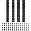 PATIKIL 16x2 Inch Cerniera Per Pianoforte, 4 Pezzi 304 Acciaio Inossidabile Cerniera Continua Con Fori Per Porta Cancello Pianoforte Scatola Di Legno Armadio Barca, Nero